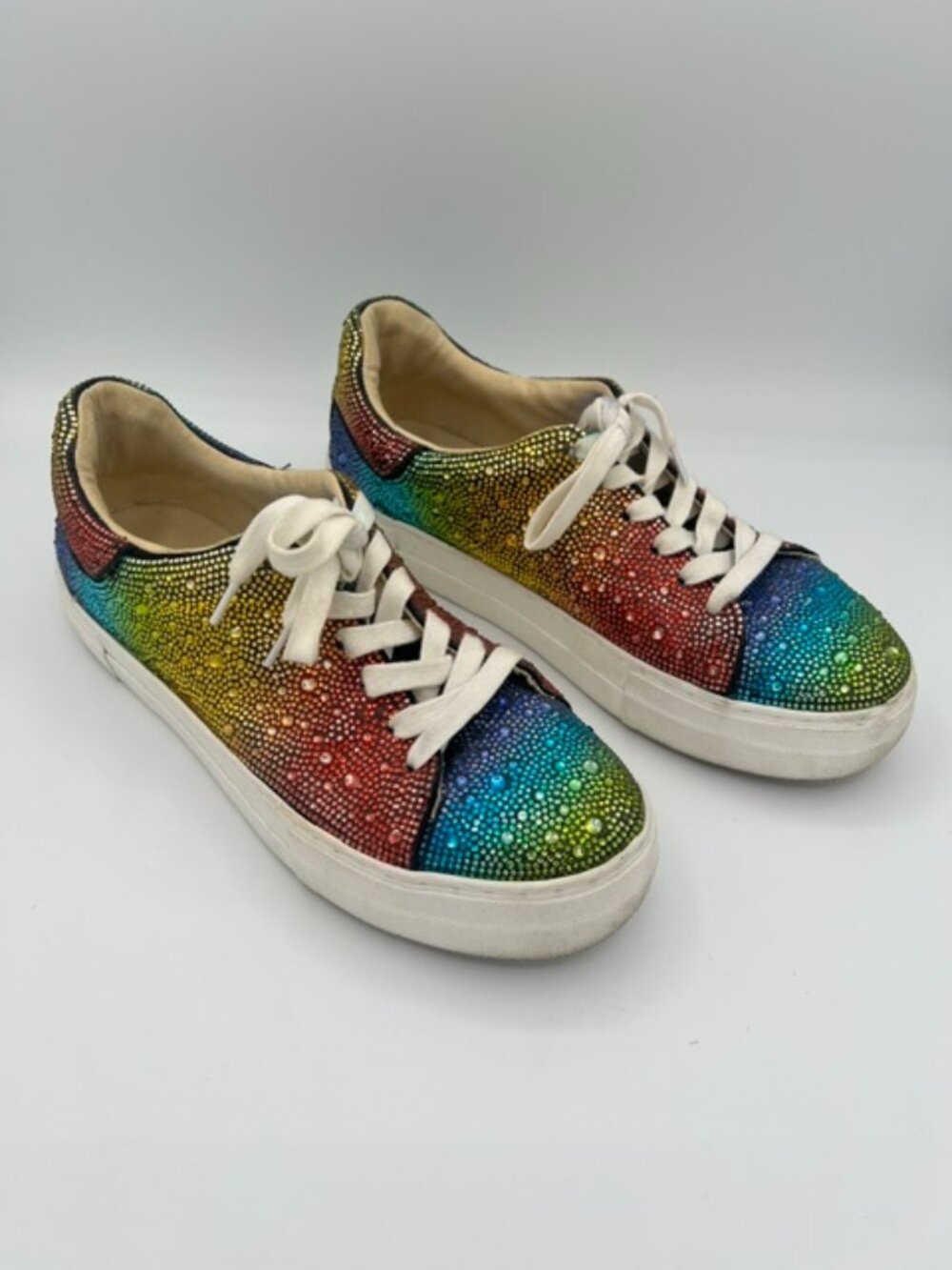 Betsey Johnson Sidny Rainbow Rhinestone Sneakers Women’s 8.5